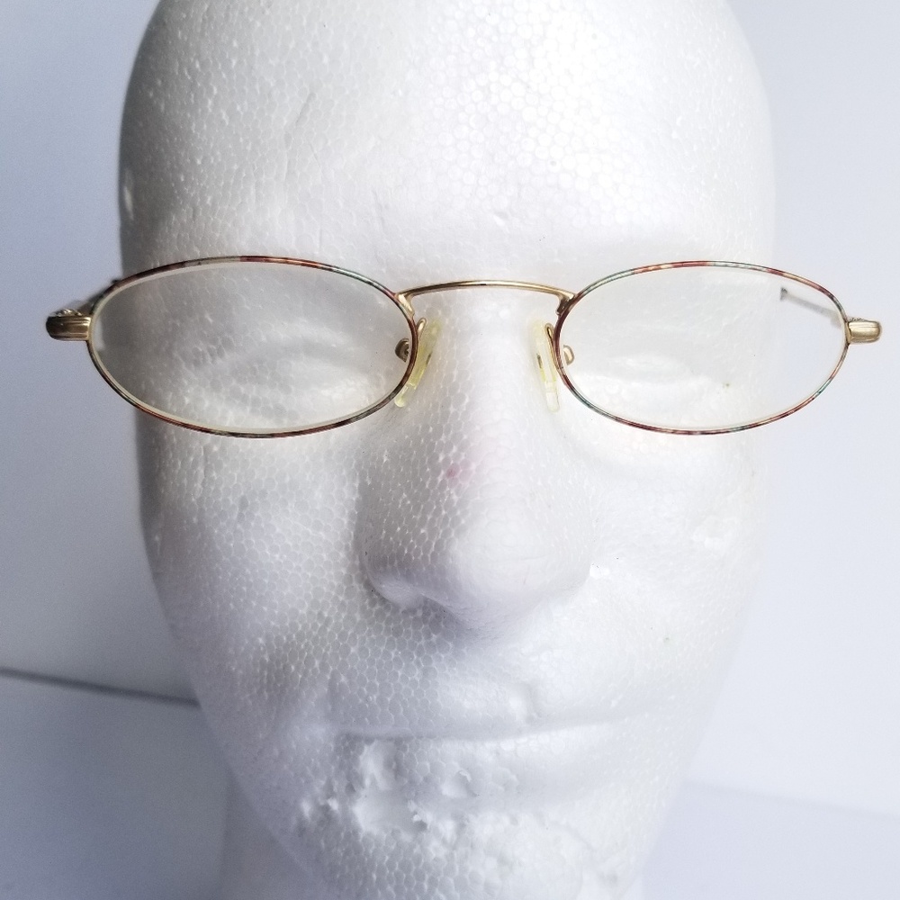 Safilo Teal & Brown Watercolor Eyeglasses